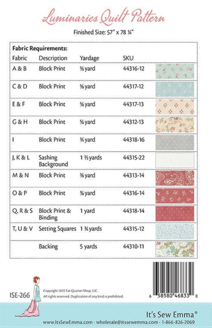 Luminaries Quilt Pattern by It's Sew Emma