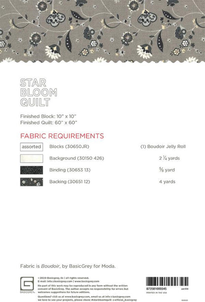 Star Bloom Quilt Pattern by Basic Grey