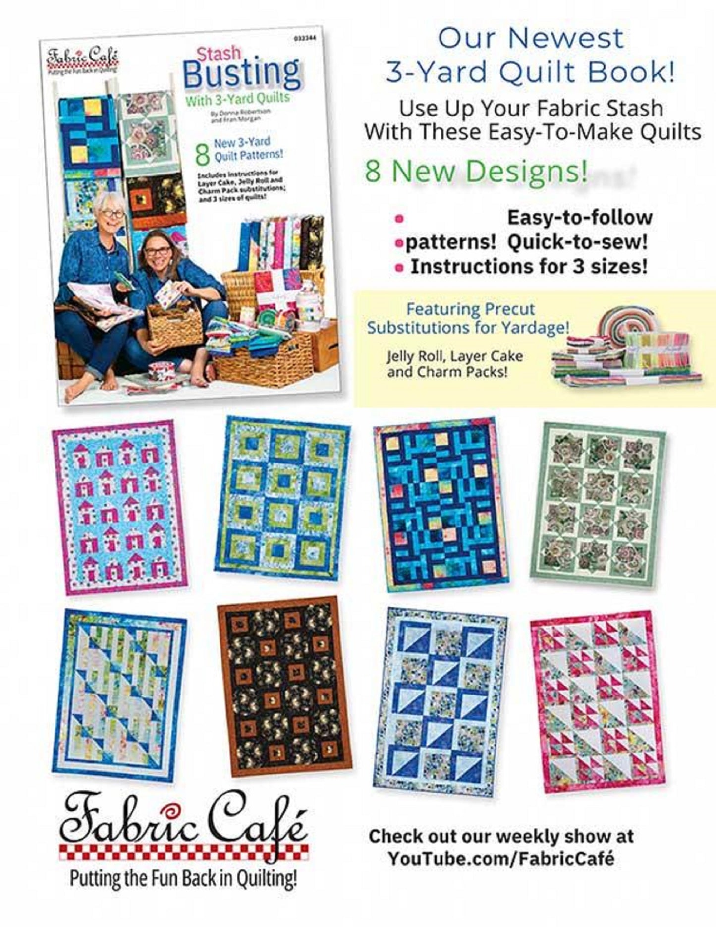 Stash Busting With 3-Yard Quilts Patterns-Fabric Cafe