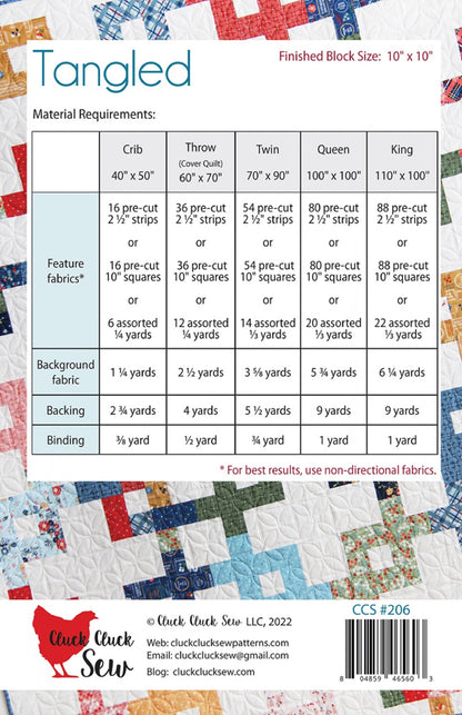 Tangled Quilt Pattern by Cluck, Cluck Sew