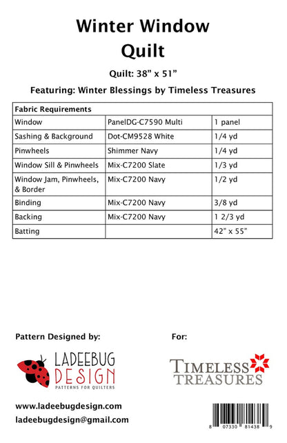 Winter Window Quilt Pattern by Ladeebug Designs