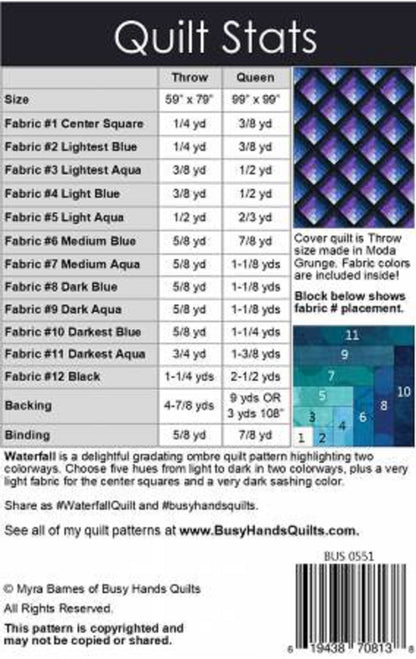 Waterfall Quilt Pattern by Busy Hands Quilts