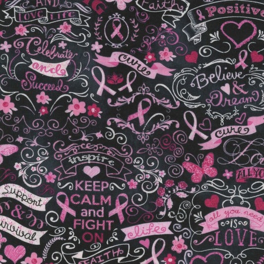 Breast Cancer-Black Chalkboard