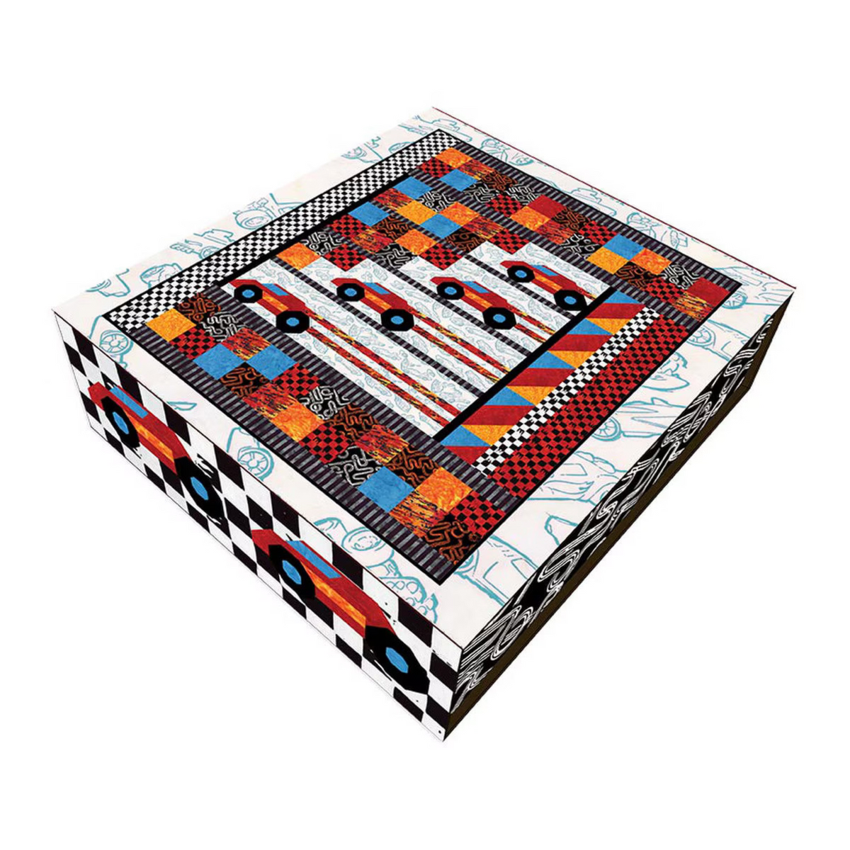 Hot Wheels Zoomaroo Quilt Kit-Batiks-Riley Blake-Collector Box Included