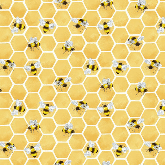 Buzzy Bee on Honeycomb-BTY-Henry Glass