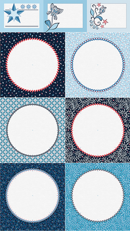 Embroidery Panel Celestial Lights by Benartex Fabrics