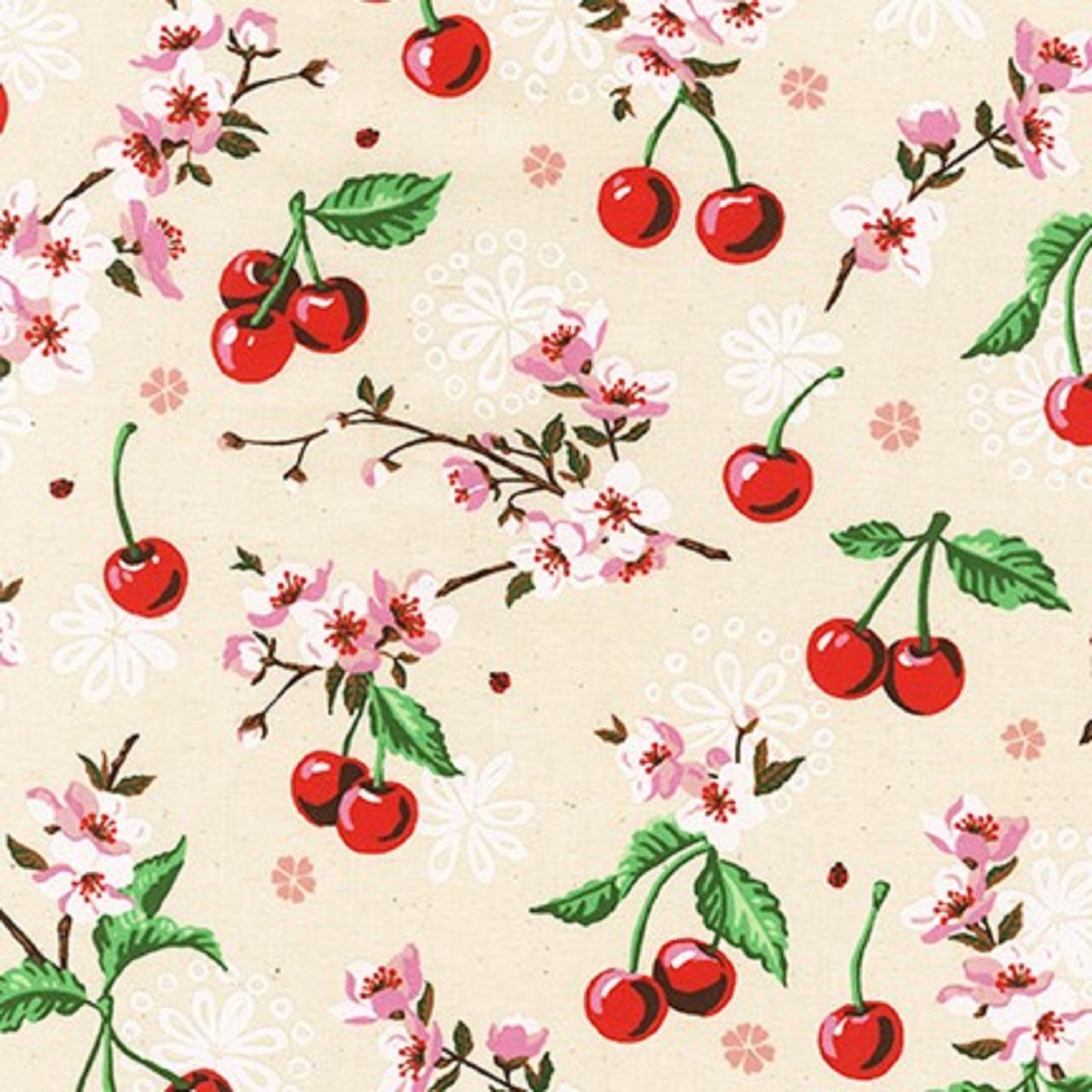 Cherry Blossoms-Natural-Robert Kaufman-BTY