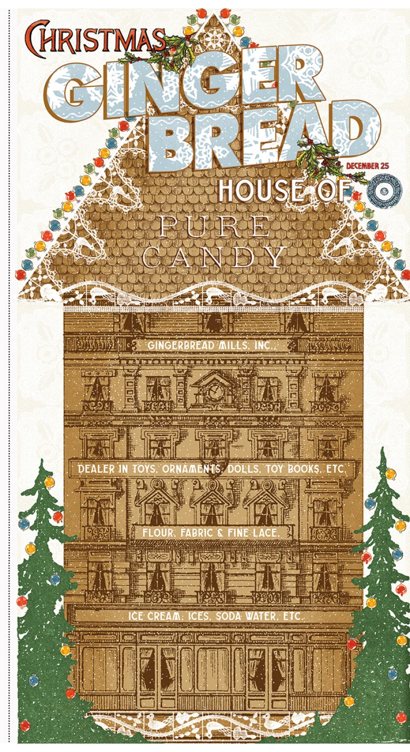 Christmas Gingerbread House Panel-Riley Blake