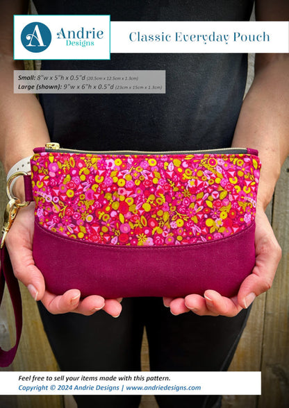 Classic Everyday Pouch Pattern by Andrie Designs