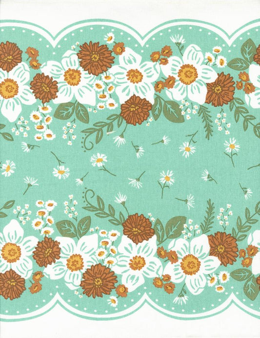 Toweling-Classic Retro-Country Flowers-Moda