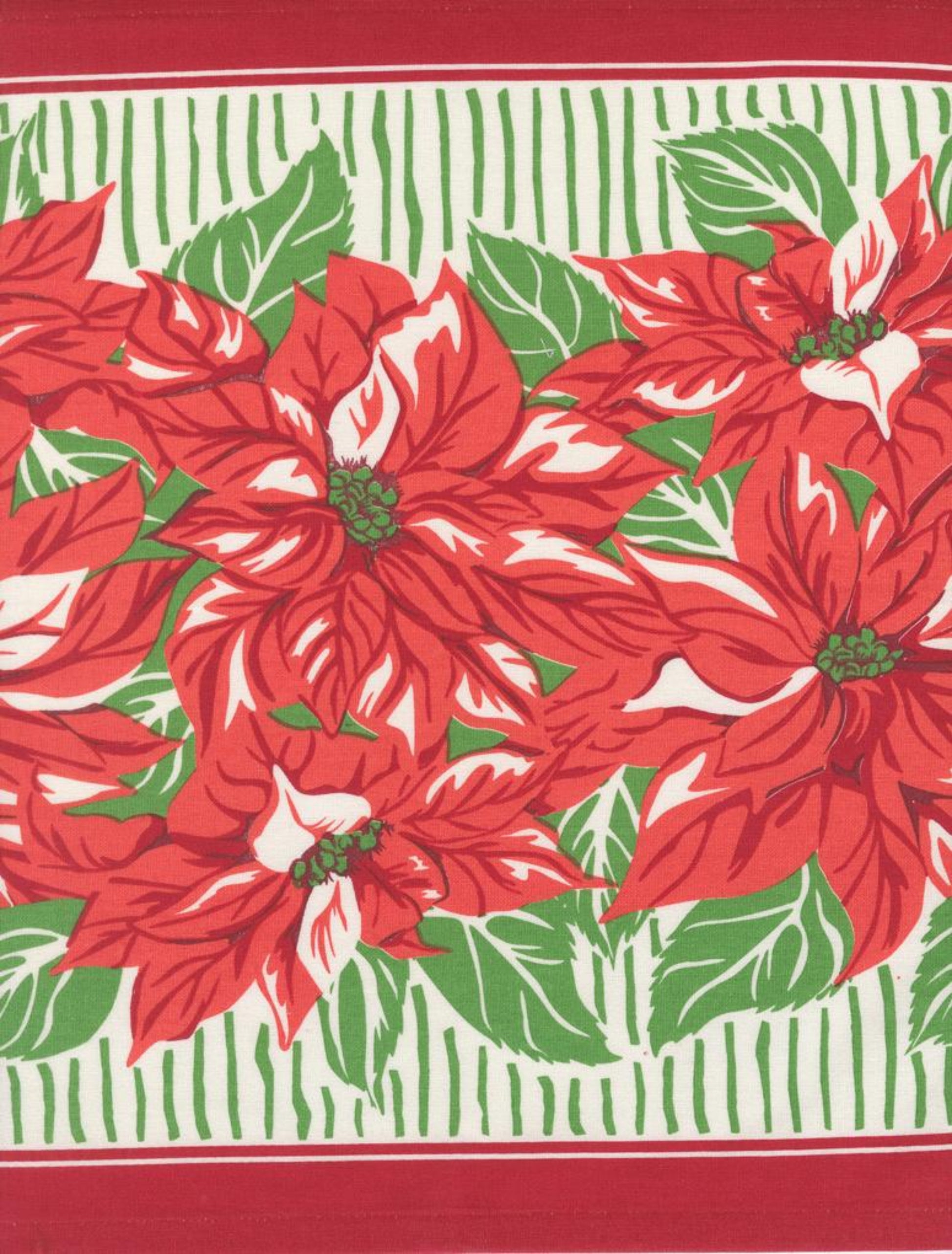 Toweling-Classic Retro Poinsettia-Moda Fabrics-BTY-16 Inches Wide