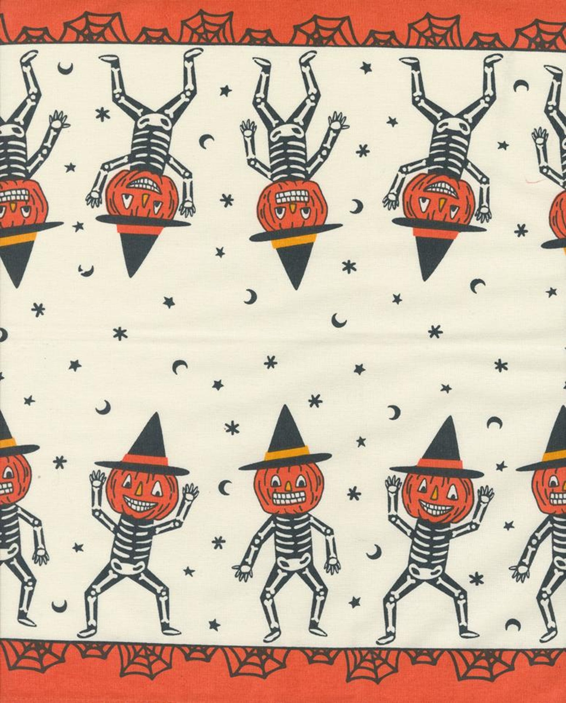 Classic Retro Toweling-Pumpkin Dance-Moda Fabrics-16 Inches Wide-BTY