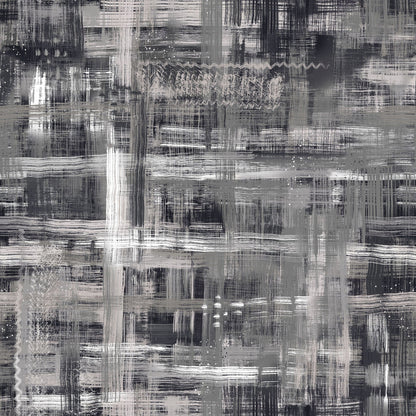 Colorfield-Black & Gray Brush Srokes-Maywood Studios-108 Inch