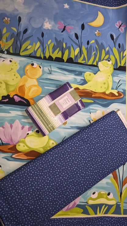 Paul's Pond Panel by Suzy Bee-Frogs