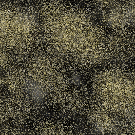 Cosmic Skies-Black-Gold-BTY-Hoffman Fabrics-Digital