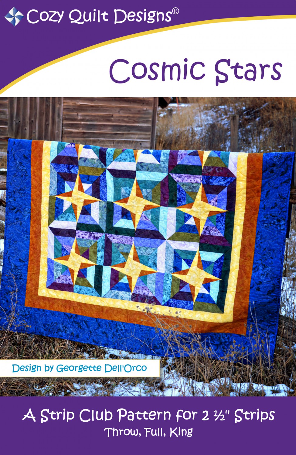 Cosmic Stars Quilt Pattern by Cozy Quilt Designs