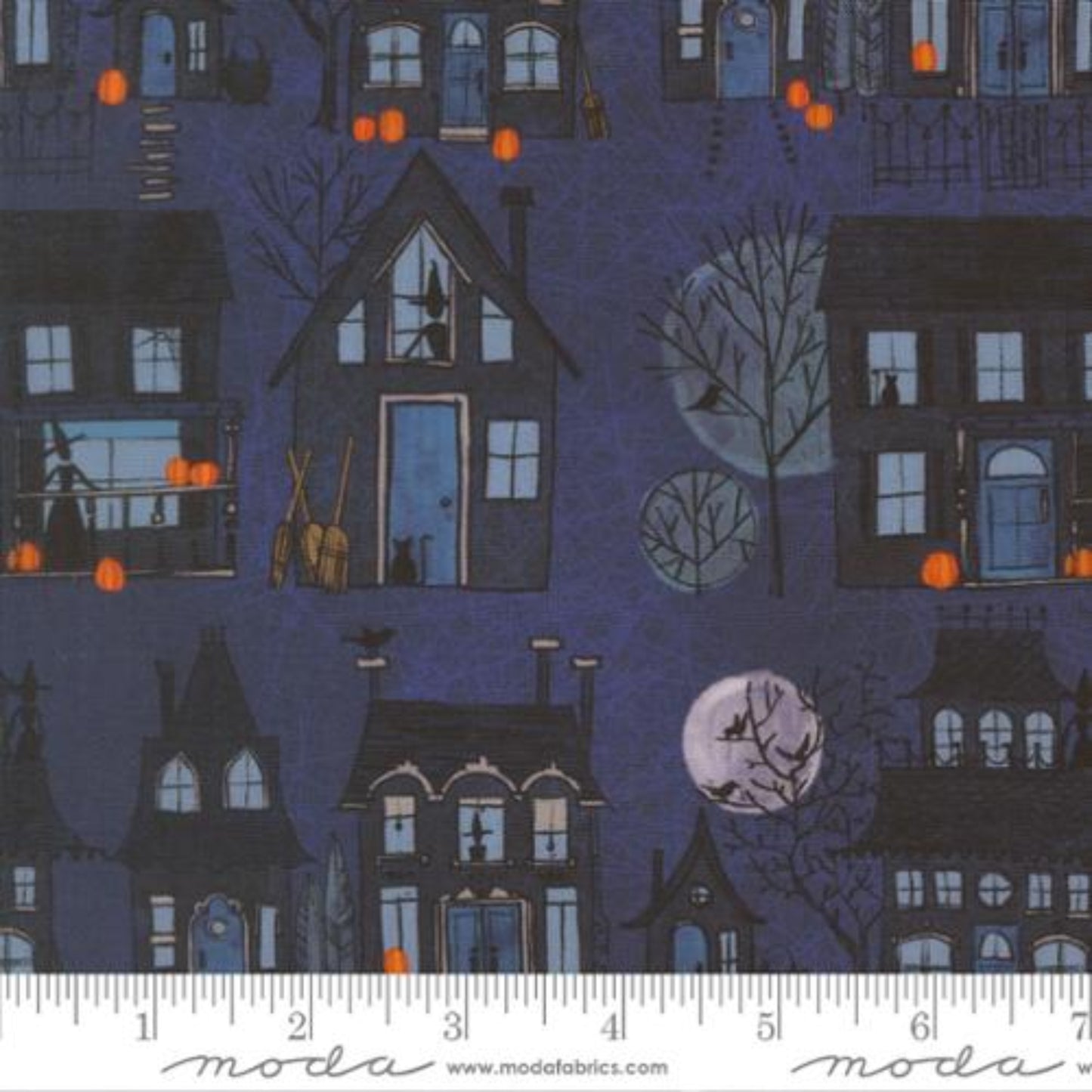 Coven by Robin Pickens-Midnight-Moda Fabrics-BTY-Halloween