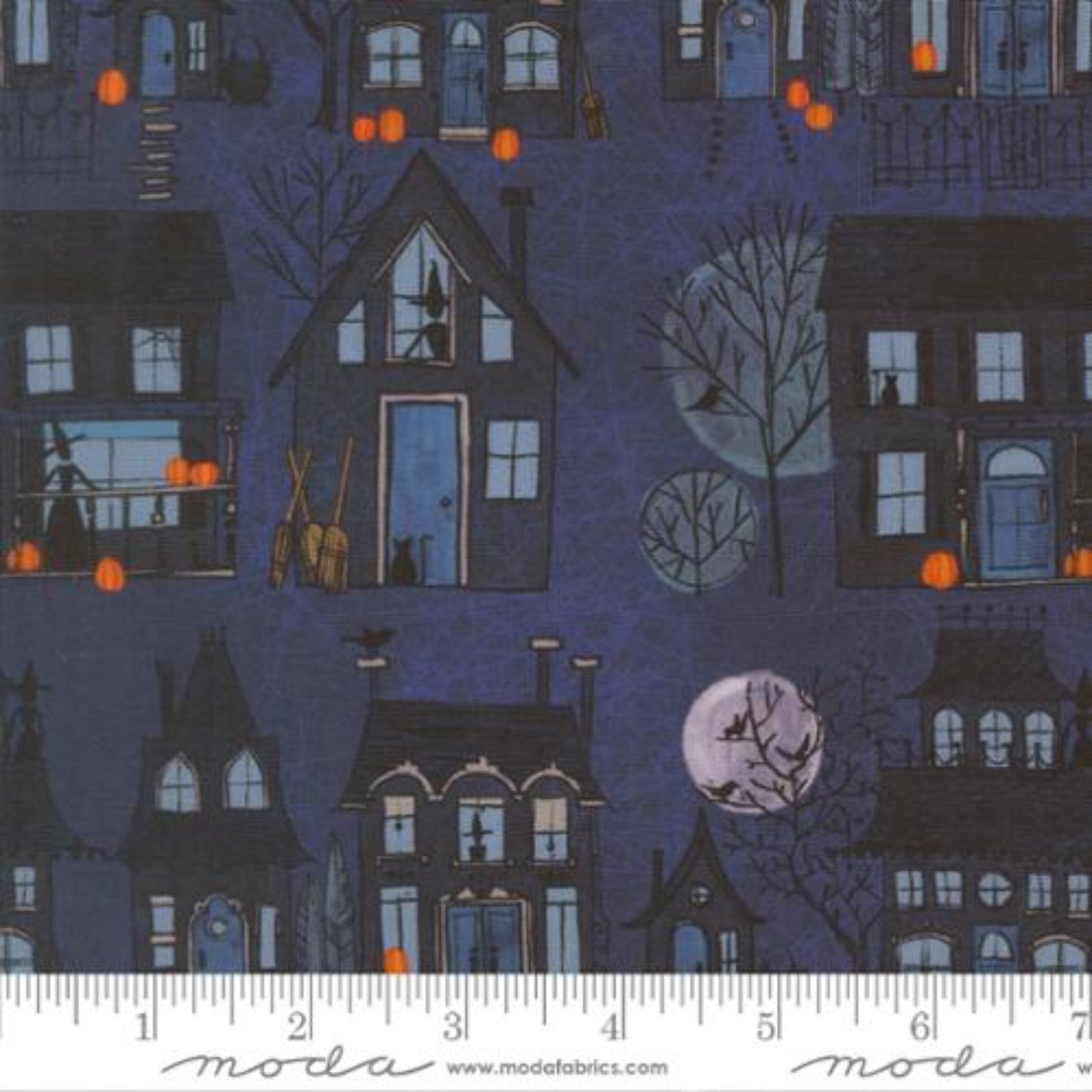 Coven by Robin Pickens-Midnight-Moda Fabrics-BTY-Halloween