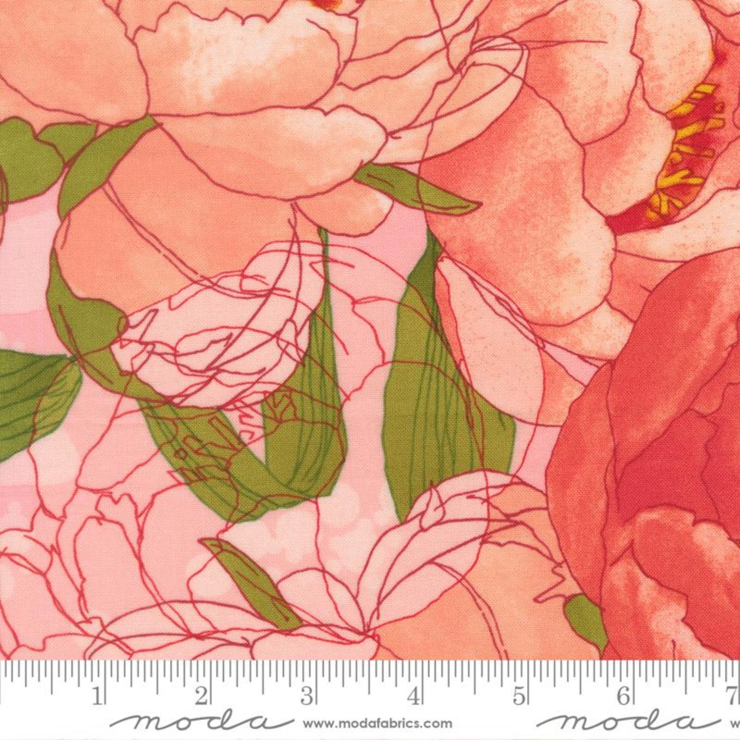 Darling Peony - Cotton Candy-Moda Fabrics-BTY