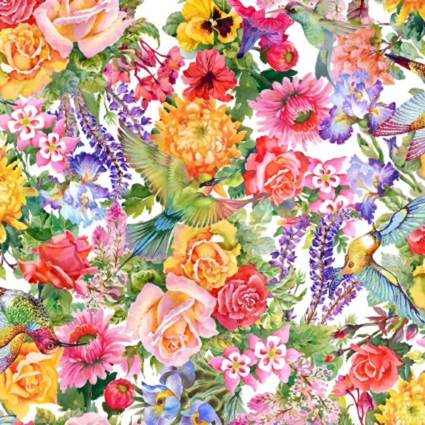 Decoupage-In The Beginning-All Over Floral-BTY-Digital Print