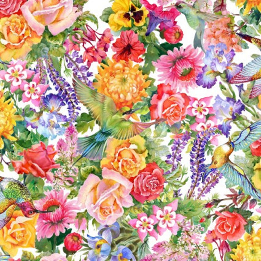 Decoupage-In The Beginning-All Over Floral-BTY-Digital Print