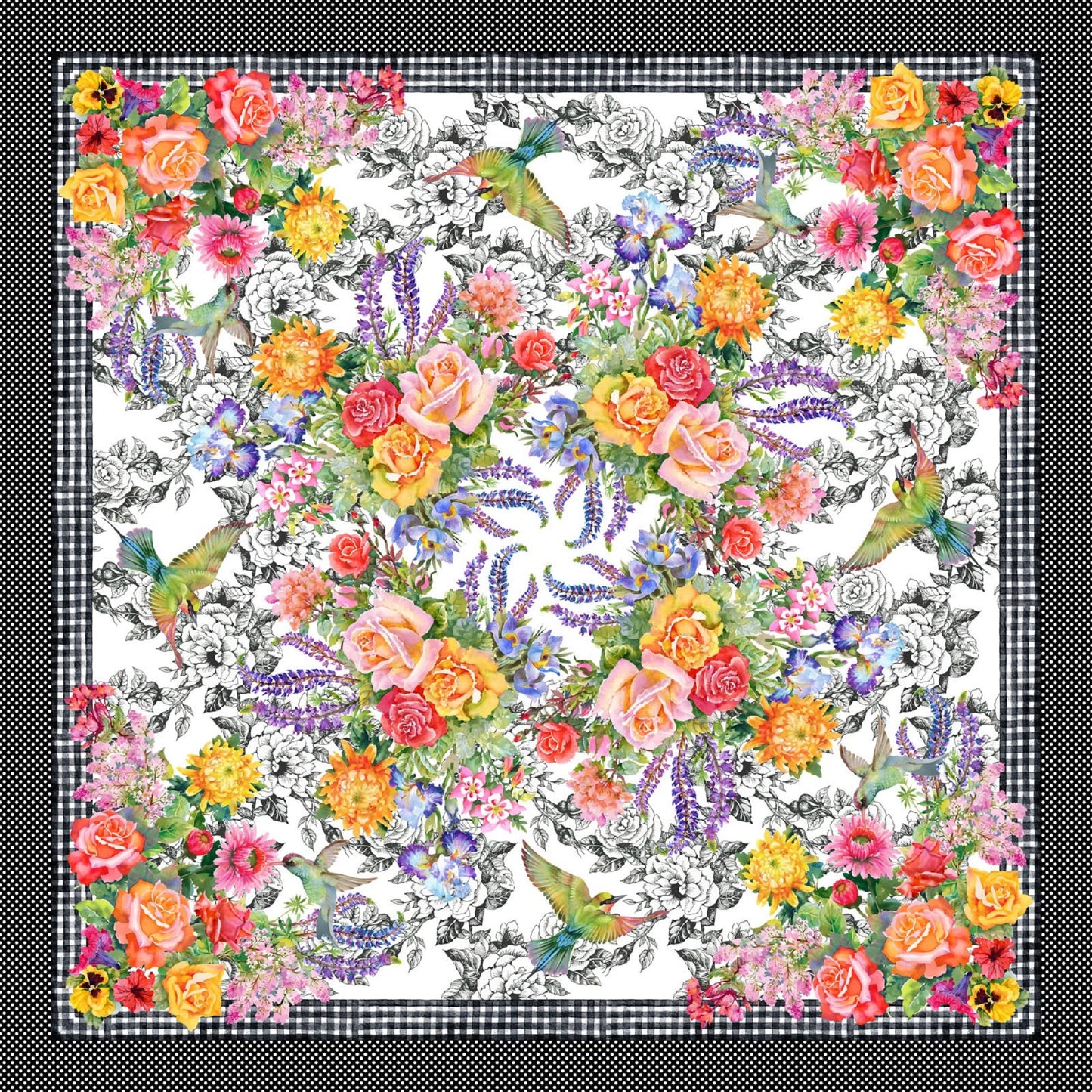Decoupage-Square Floral Print-In The Beginning-Digital Print