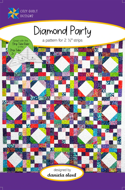 Diamond Party Quilt Pattern by Cozy Quilt Patterns-4 Sizes