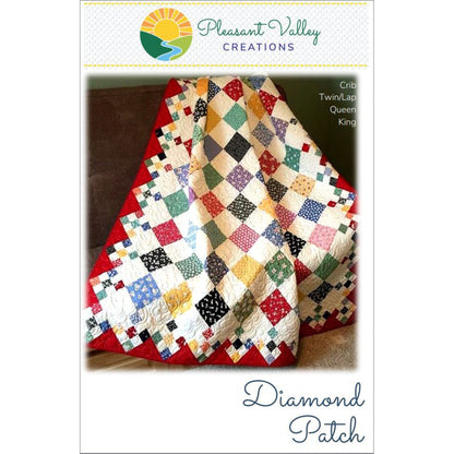 Diamond Patch Quilt Pattern-Pleasant Valley Creations-4 sizes Incl.
