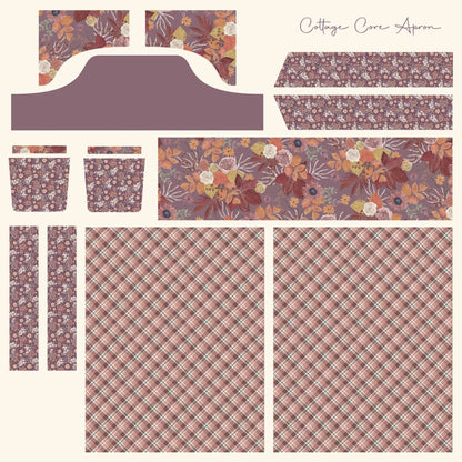 Evening on The Prairie Apron Panel - Color-Grape-Riley Blake-60" x 60"