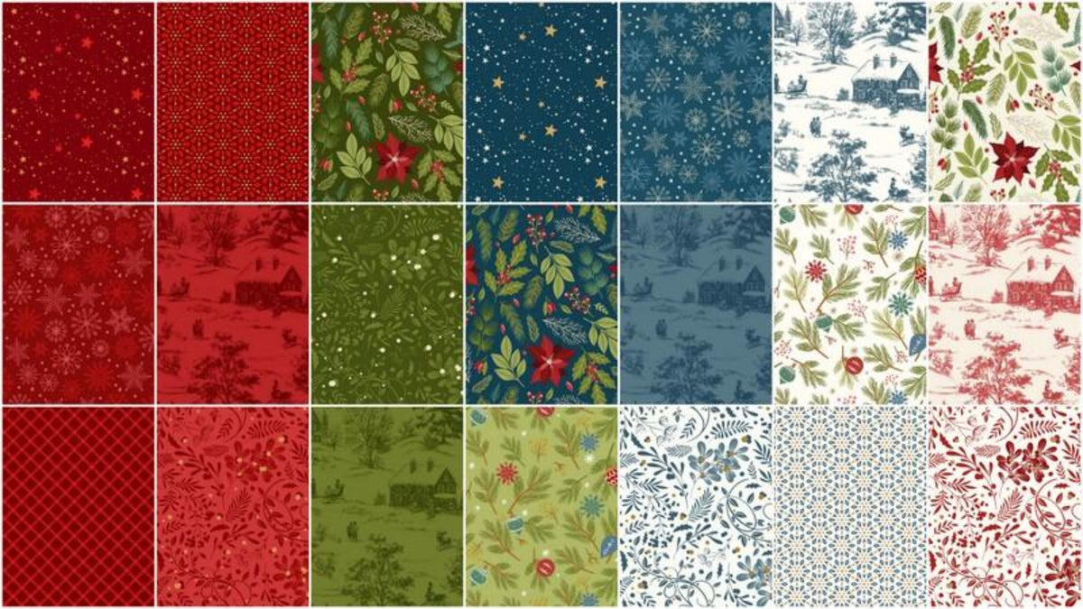 Holly Jolly Calico Jelly Roll-Blank Quilting-42 - 2-1/2 Inch Strips