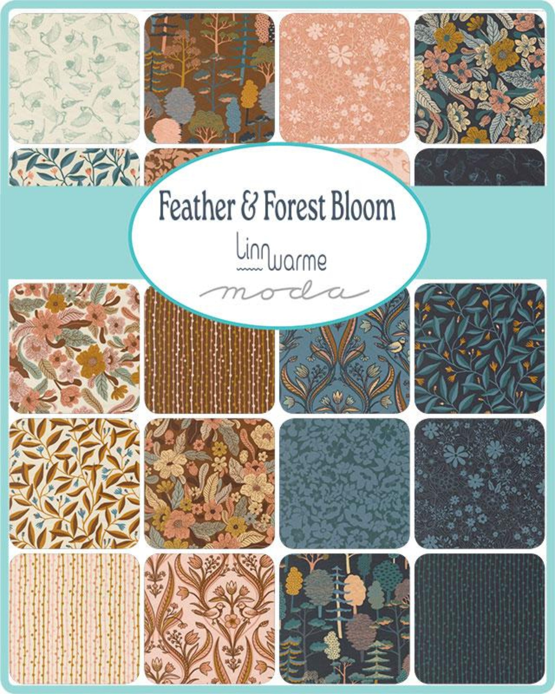 Jelly Roll-Feather and Forest Bloom-Moda Fabrics-40-2.5 Inch Strips