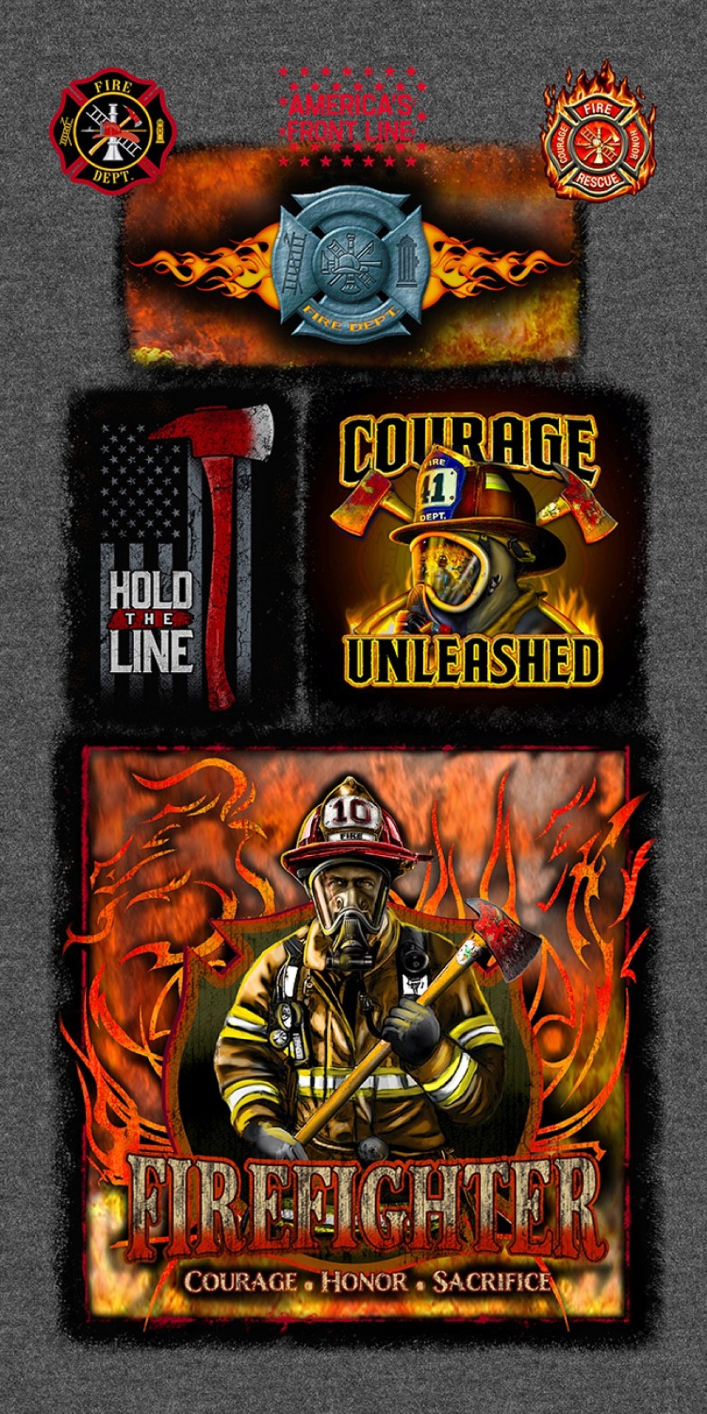 Firefighter Panel-Sykel Enterprises-Courage-Honor-Sacrifuce