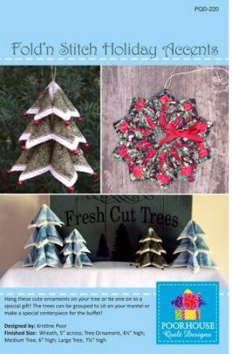 Fold'n Stitch Holiday Accents Pattern by Poorhouse Quilt Designs