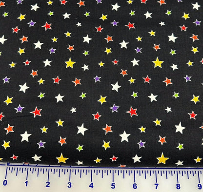 Glow-O-Ween Stars-Glow In The Dark-Benartex Fabrics-BTY