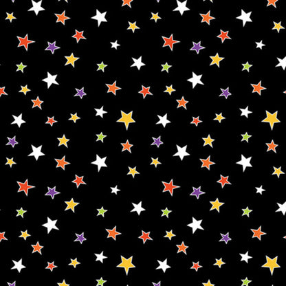 Glow-O-Ween Stars-Glow In The Dark-Benartex Fabrics-BTY