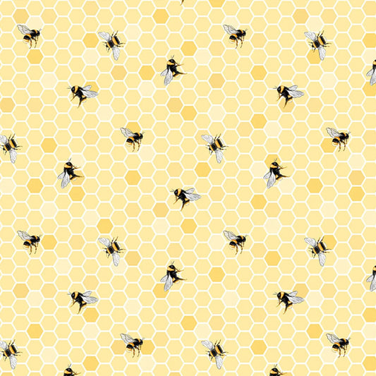 Honey & Clover-Honey Bees-HIves-BTY-Northcott Fabrics