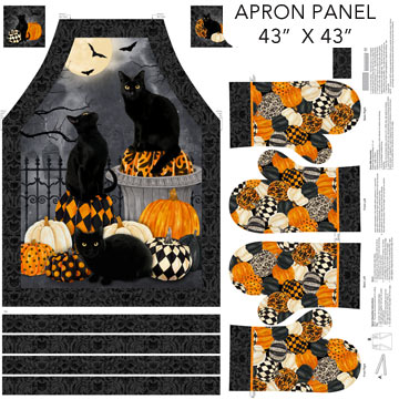 Hallow's Eve Apron Panel-Northcott Fabrics-Apron-Oven Mitts