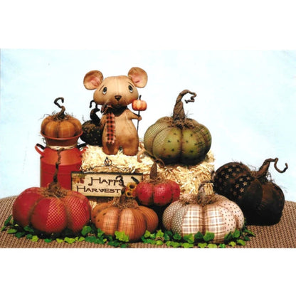 Prim Pumpkins and a Dirty Little Mouse-Happy Hearts Patterns