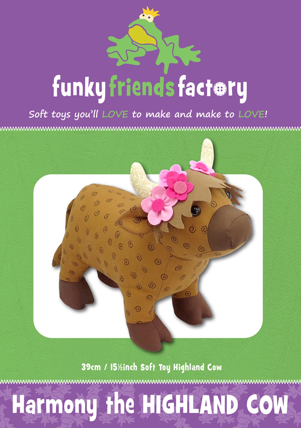 Harmony the Highland Cow Pattern by Funky Friends Factory
