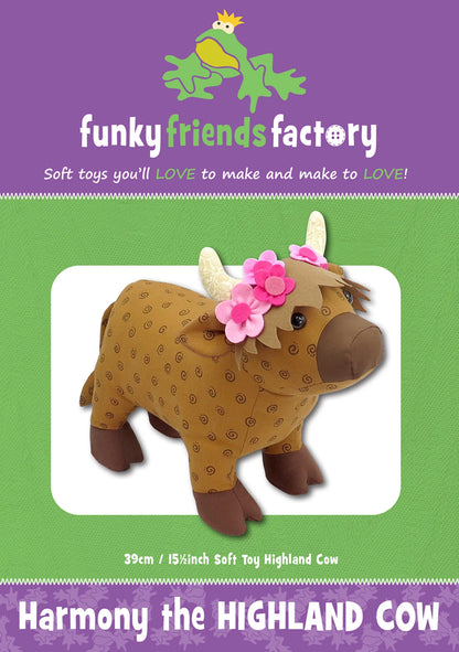 Harmony the Highland Cow Pattern by Funky Friends Factory