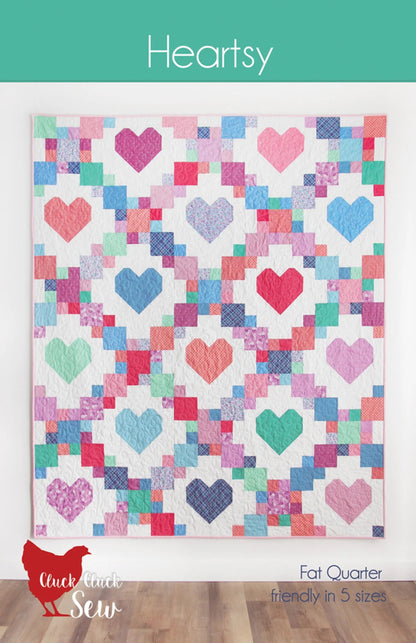 Heartsy Quilt Pattern-Cluck Cluck Sew-Fat Quarter Friendly-5 Sizes