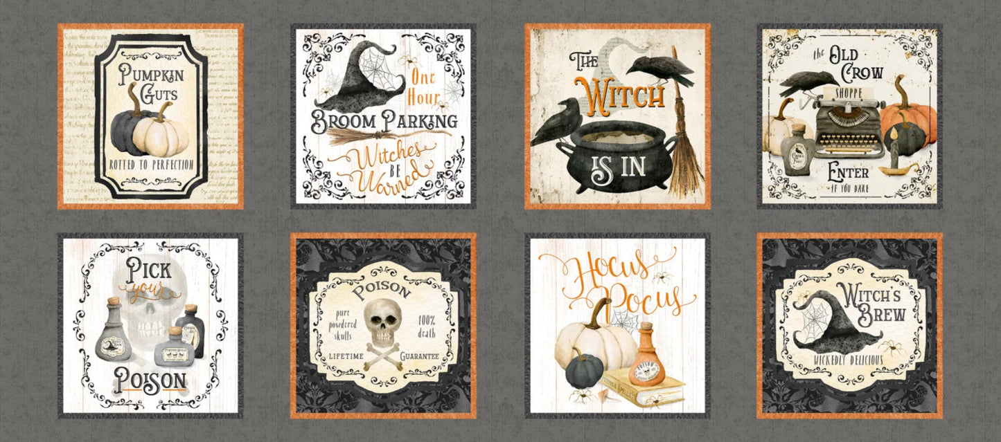 Hocus Pocus Halloween Panel-P&B Textiles-1 Yard Panel