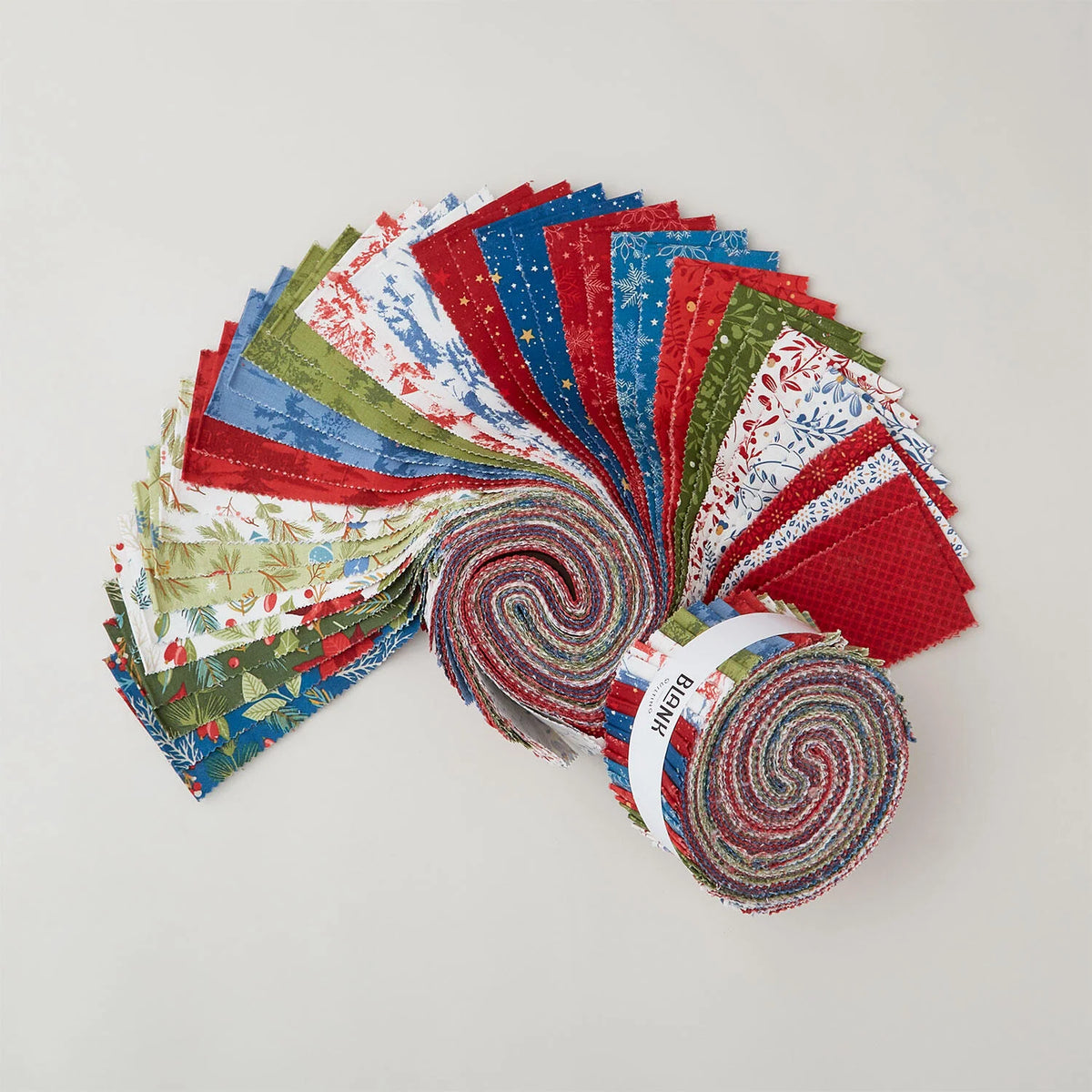 Holly Jolly Calico Jelly Roll-Blank Quilting-42 - 2-1/2 Inch Strips