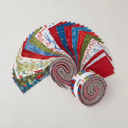 Holly Jolly Calico Jelly Roll-Blank Quilting-42 - 2-1/2 Inch Strips