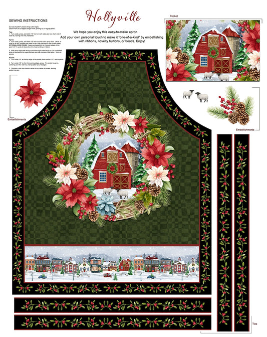 Hollyville Apron Panel-Henry Glass-1 yard Panel