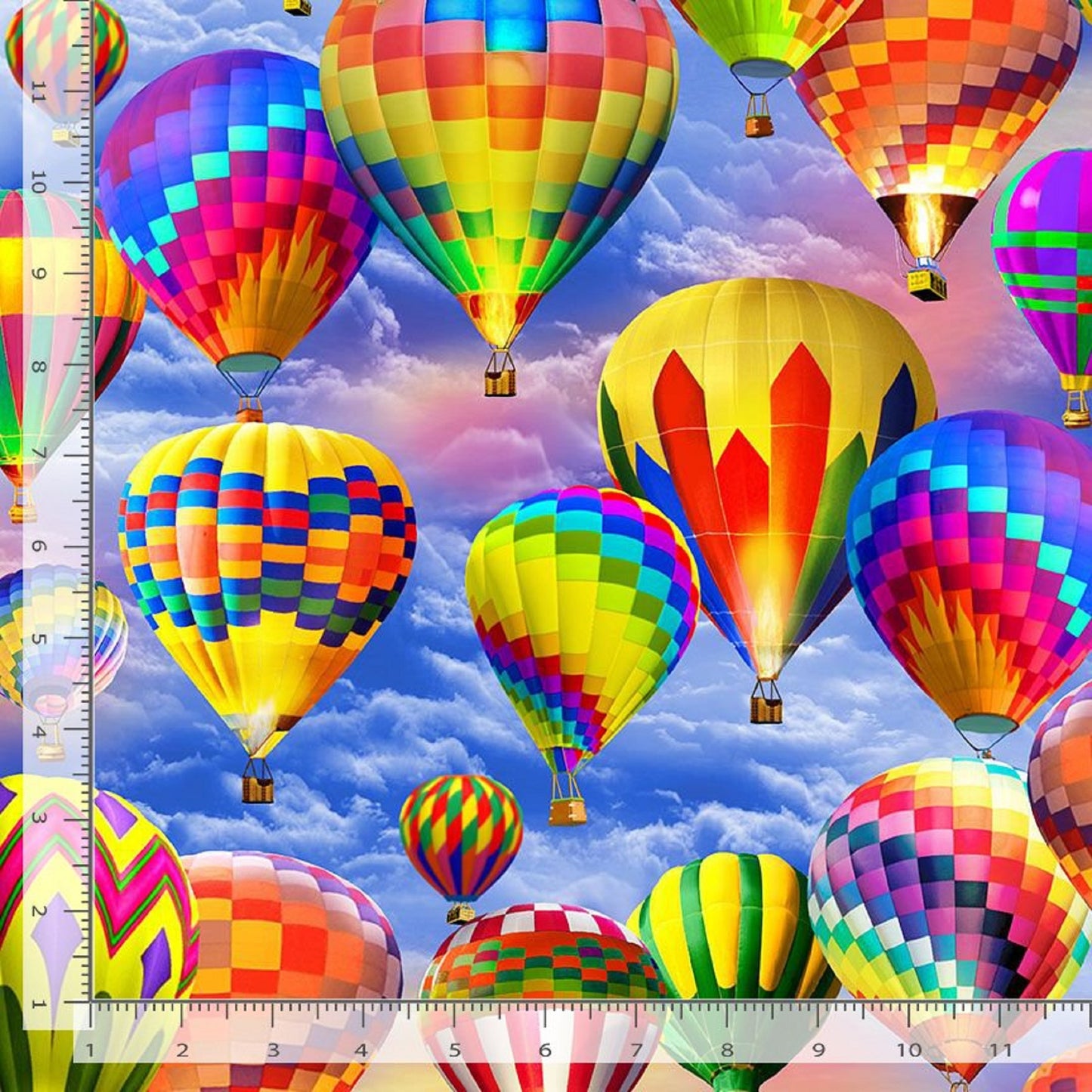 Hot Air Balloons Floating in The Sky-Timeless Treasures-BTY