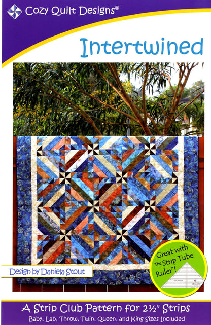 Intertwined Quilt  Pattern by Cozy Quilt Designs-6 Sizes Included