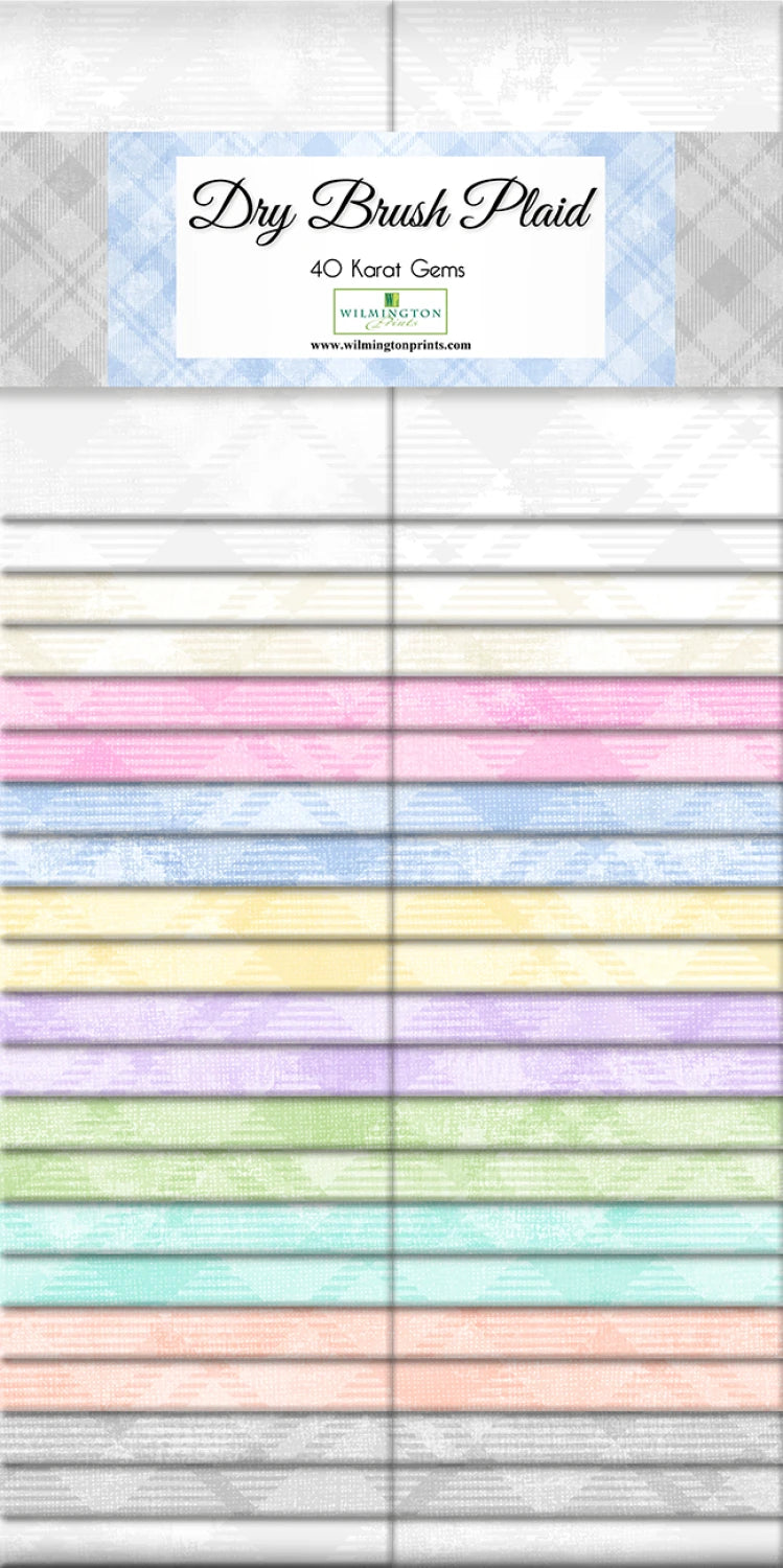 Jelly Roll-Dry Brush-Plaid-Wilmington Prints-40 Strips
