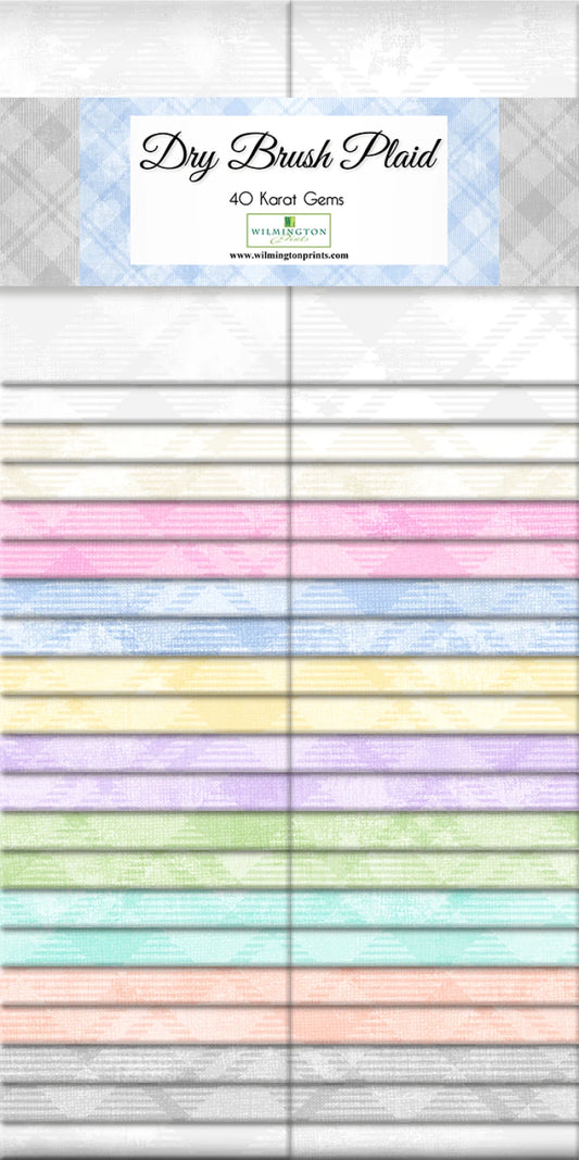 Jelly Roll-Dry Brush-Plaid-Wilmington Prints-40 Strips