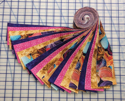 Jelly Roll-Sally Sells Seashells-20-2 1/2" Strips